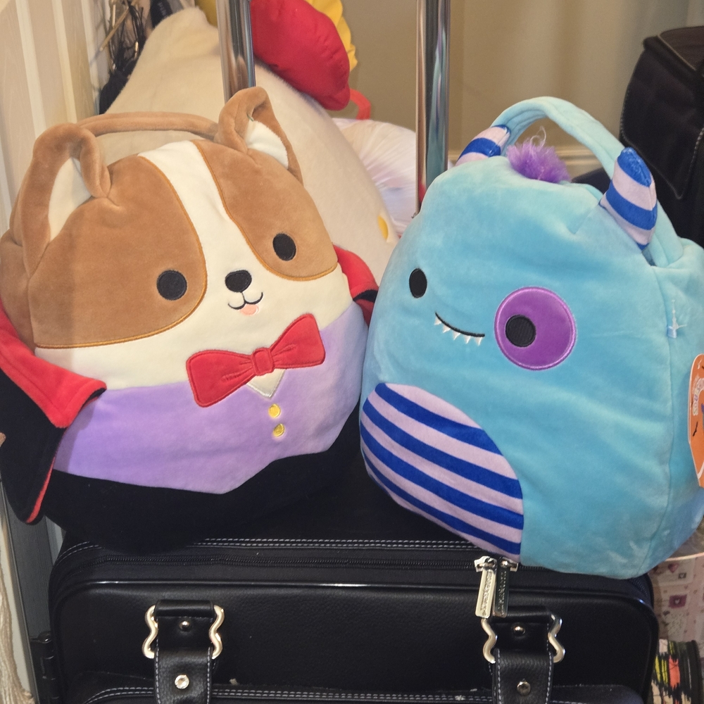 Set Of 2 Brand New Squishmallows HALLOWEEN TRICK OR TREAT PAILS